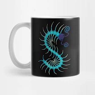 Gummy Candy Centipede Blue Mug